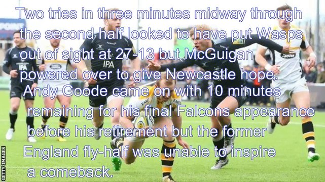 Premiership: Newcastle Falcons 20-34 Wasps-Aviva Premiership 2015/16