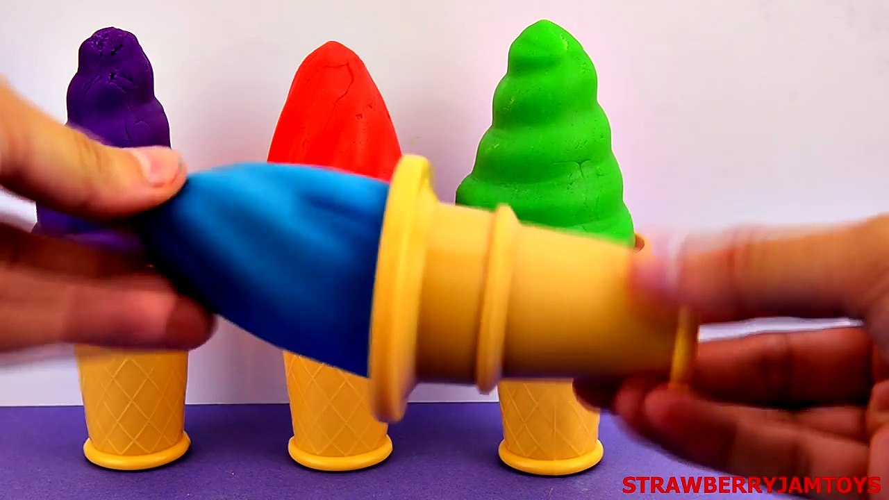 Shopkins Play Doh Ice Cream Spongebob Despicable Me 2 Regular Show Surprise Eggs StrawberryJamToys