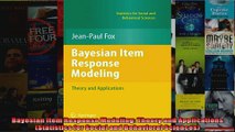 Bayesian Item Response Modeling Theory and Applications Statistics for Social and