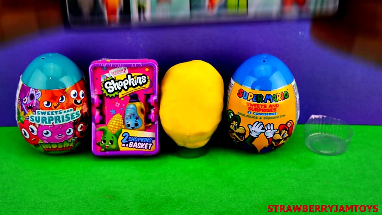 Shopkins Play Doh Iron Man Super Mario Kinder Surprise Angry Birds Surprise Eggs StrawberryJamToys