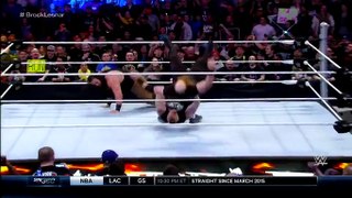 Brock Lesnar suplex to monster Braun strowman - smackdown 24th march 2016- amazing