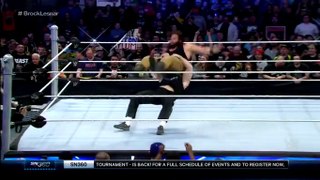 Brock Lesnar suplexing Braun Strowman AMAZING - wwe smackdown 24th march 2016