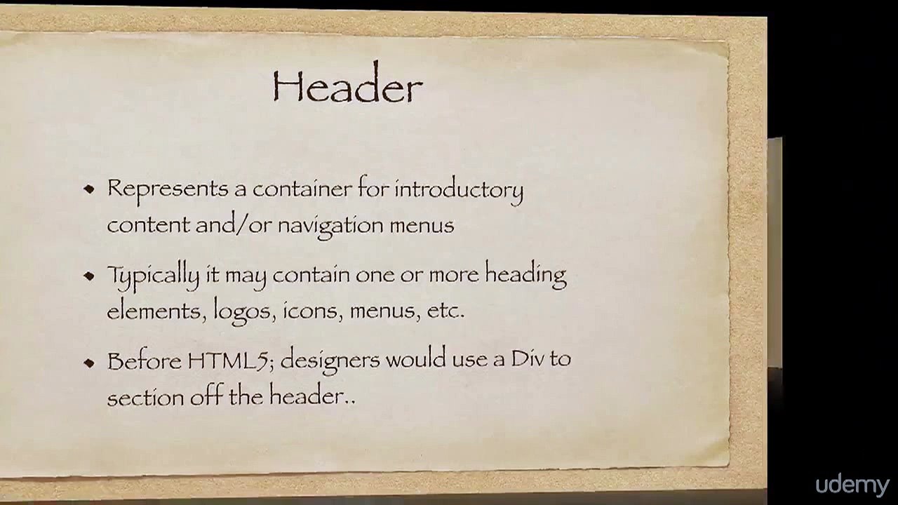Header Footer and Section->HTML,CSS