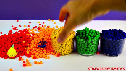 Spiderman Play Doh Shopkins Monsters Inc Cars 2 Rainbow Dippin Dots Surprise Eggs by StrawberryJamTo