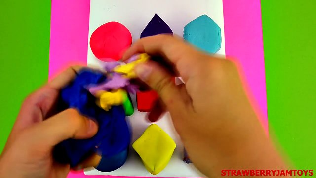 Spider-Man Play-Doh Cars 2 Spongebob MLP Hello Kitty Shapes Surprise Eggs StrawberryJamToys