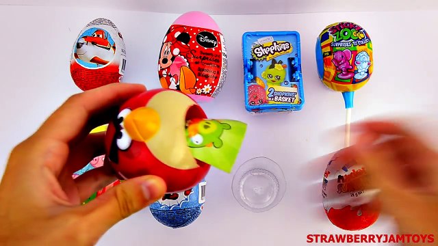 Spider-Man Shopkins Kinder Surprise Chupa Chup Peppa Pig Minnie Mouse Surprise Eggs StrawberryJamToy