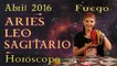 Horóscopo ARIES, LEO Y SAGITARIO Abril 2016 Signos de Fuego por Jimena La Torre