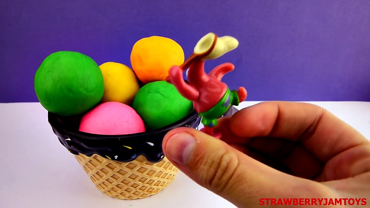 Spiderman Play Doh Ice Cream Shopkins Spongebob Thomas and Friends Surprise Eggs by StrawberryJamToy