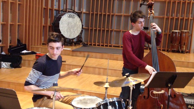 Répétition avant le concert de mercredi 30 mars au Jardin de verre