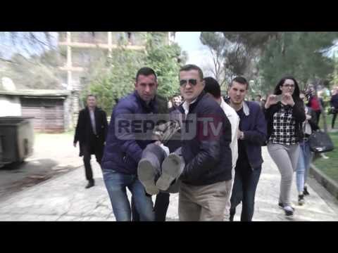 Report TV - Këndi, përplasje e dhunshme mes PD dhe policisë tek liqeni