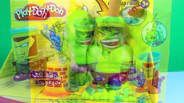 Play-Doh Incredible Hulk & Iron Man Can Heads Smashdown Hulk Smashes Venom Marvel Comics