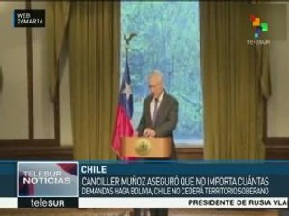 Canciller de Chile declara que no cederá territorio a Bolivia