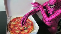 SPIDERMAN-vs-SPIDERGIRL--PIZZA-PRANK-WITH-SPIDERS---Funny-SuperHero-Movie-in-Real-Life