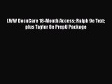 PDF LWW DocuCare 18-Month Access Ralph 9e Text plus Taylor 8e PrepU Package Free Books