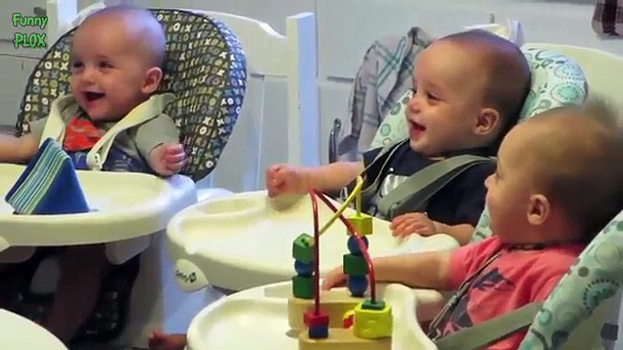 Funny Triplet Babies Laughing Compilation 2014