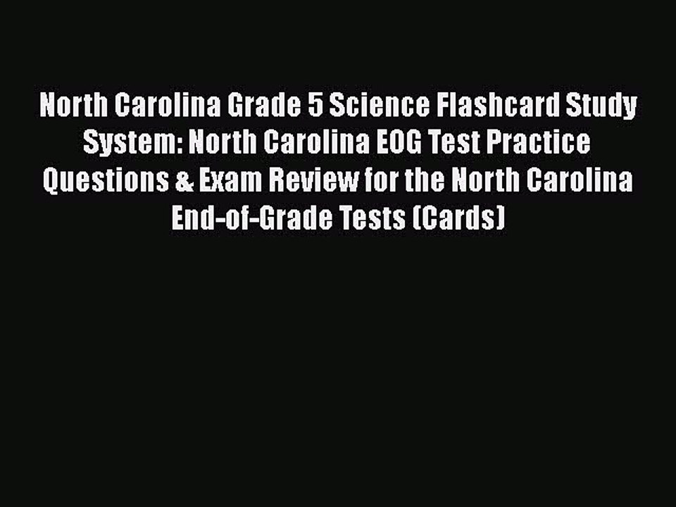 PDF North Carolina Grade 5 Science Flashcard Study System: North Carolina EOG Test Practice
