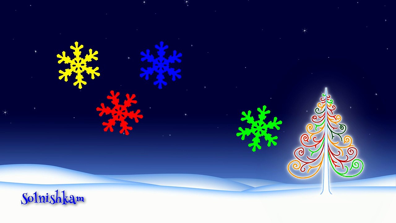 Учим цвета. Цветные снежинки. Развивающий мультик.