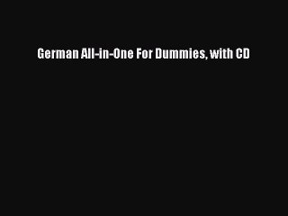 [Download PDF] German All-in-One For Dummies with CD Read Free