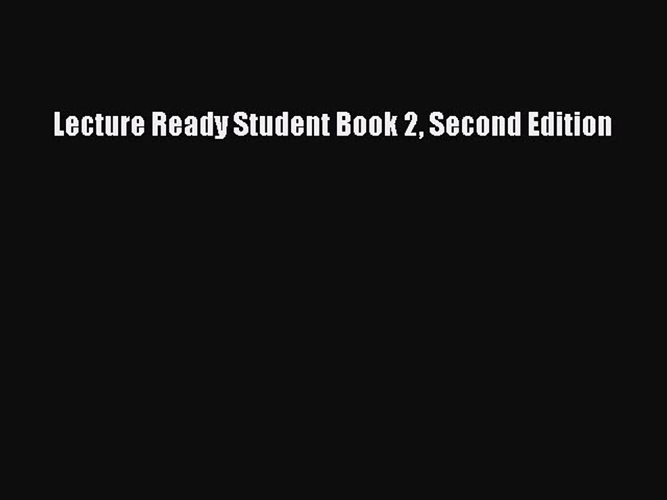 [Download PDF] Lecture Ready Student Book 2 Second Edition PDF Free