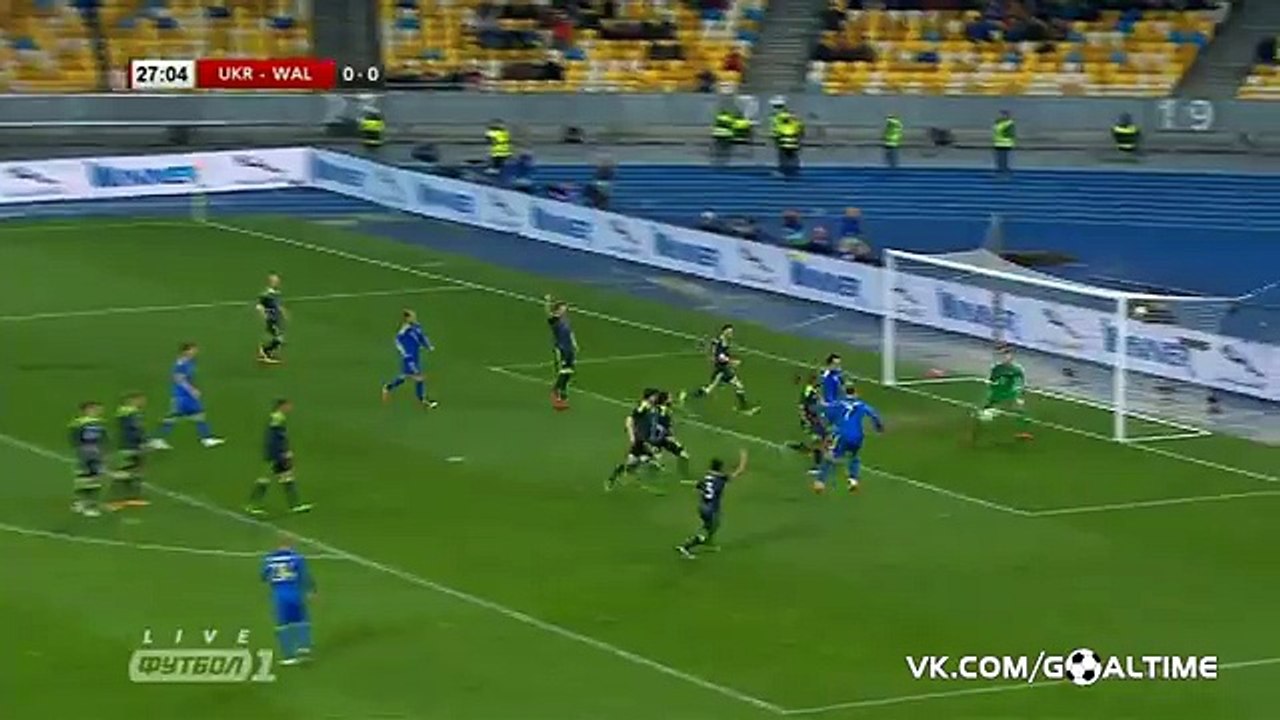 Andriy Yarmolenko Goal - Ukraine 1 - 0 Wales - 26-03-2016