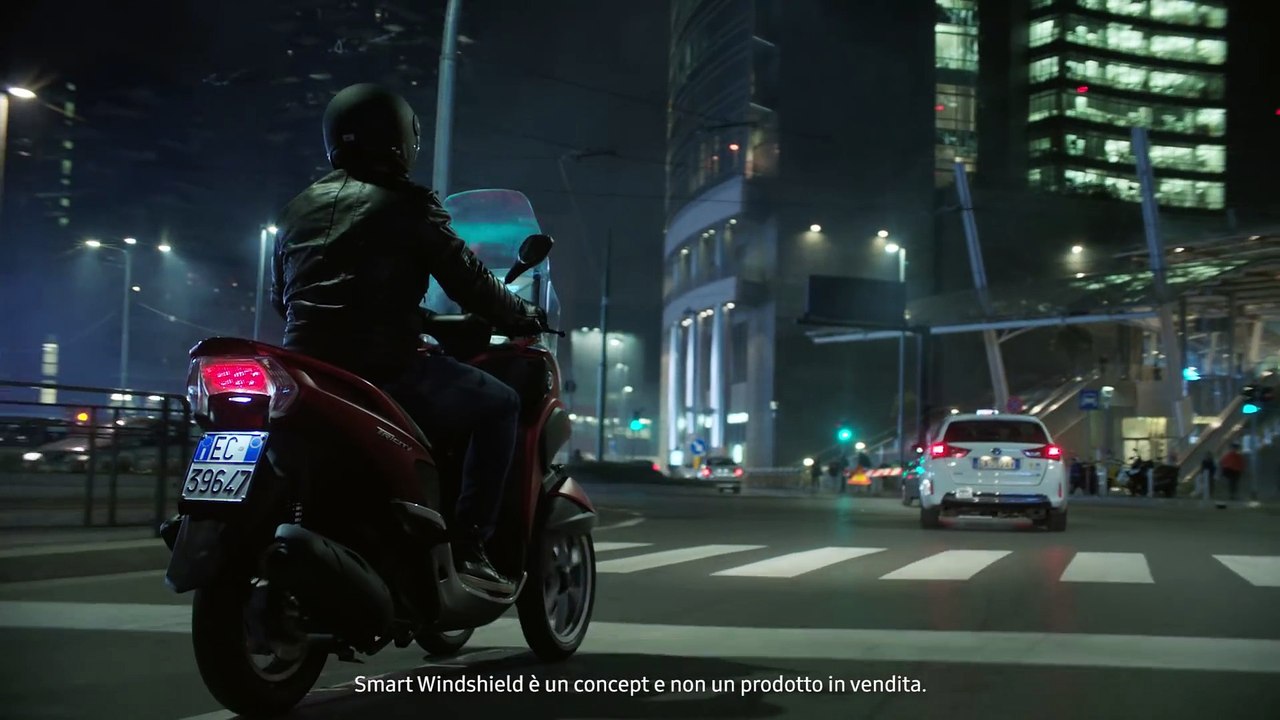 Smart Winshield : le pare-brise intelligent pour motos de Samsung
