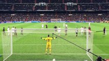 Fan Films Missed Cristiano Ronaldo Penalty Hitting Them in the Face at Bernabeu