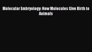 Read Molecular Embryology: How Molecules Give Birth to Animals PDF Online