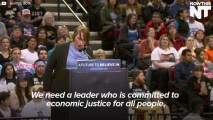 Trans Activist Introduces Bernie At Portland Rally
