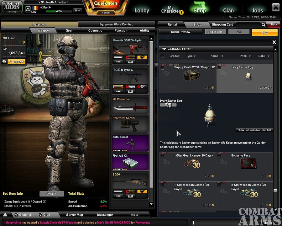 Combat Arms open Ivory Easter Egg 700k gp