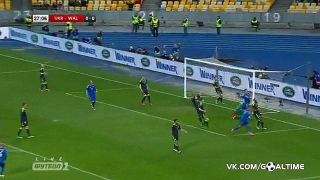 Andriy Yarmolenko Goal - Ukraine 1 - 0 Wales - 26-03-2016