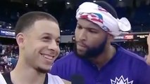 DeMarcus Cousins Openly Mocks George Karl During Seth Curry’s Post-Game Interview