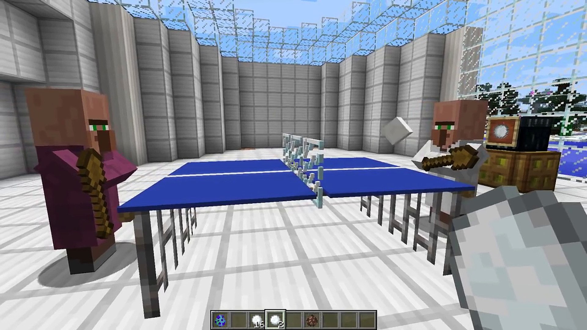 Minecraft Table Tennis A K A Ping Pong In One Command Video Dailymotion