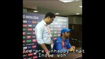DHONI SLAMS MEDIA AFTAR MATCH INDIA VS BANGLADASH