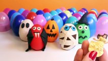 SURPRISE EGGS HALLOWEEN FROZEN PEPPA PIG MICKEY MOUSE ANGRY BIRDS PLAY DOH HALLOWEEN HUEVO