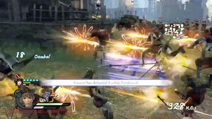 Samurai Warriors 4 - Chronicle Mode: Kasumi Walkthrough Part 2 - "Trial" - Kinki {English, Full HD}