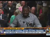 Hearings, protests, arrest at Capitol over long voting lines