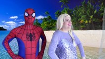 Spiderman & Frozen Elsa Vs The Joker Valentine's Day Elsa Kisses Joker Funny Superhero Movie R