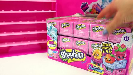 เซอร์ไพรส์เรื่องลึกลับตาบอดกระเป๋า Shopkins ซีซั่น 4 เต็มกล่องและพวกนักสะสมการแสดงคดี Cookieswirlc Vide