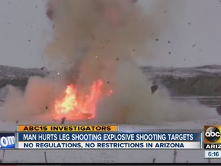 VIDEO: Man loses leg using explosive targets