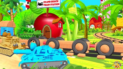 Cartoons Warfare Ep 3D -Cars Vs Tanks+Train-