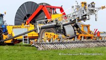 Injecting slurry using a Veenhuis Rotomax slurry reel + New Holland T7030