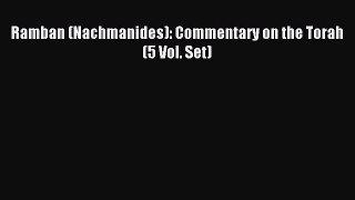 Download Ramban (Nachmanides): Commentary on the Torah (5 Vol. Set) Ebook Online