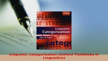 Download  Linguistic Categorization Oxford Textbooks in Linguistics Read Online