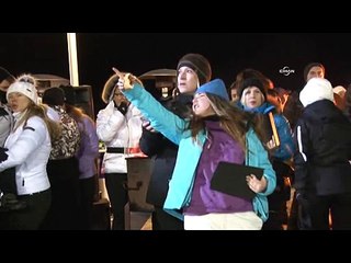 Palandöken'de kayak ve rafting gösterisi