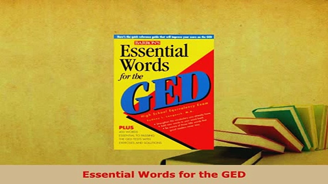 PDF  Essential Words for the GED PDF Online