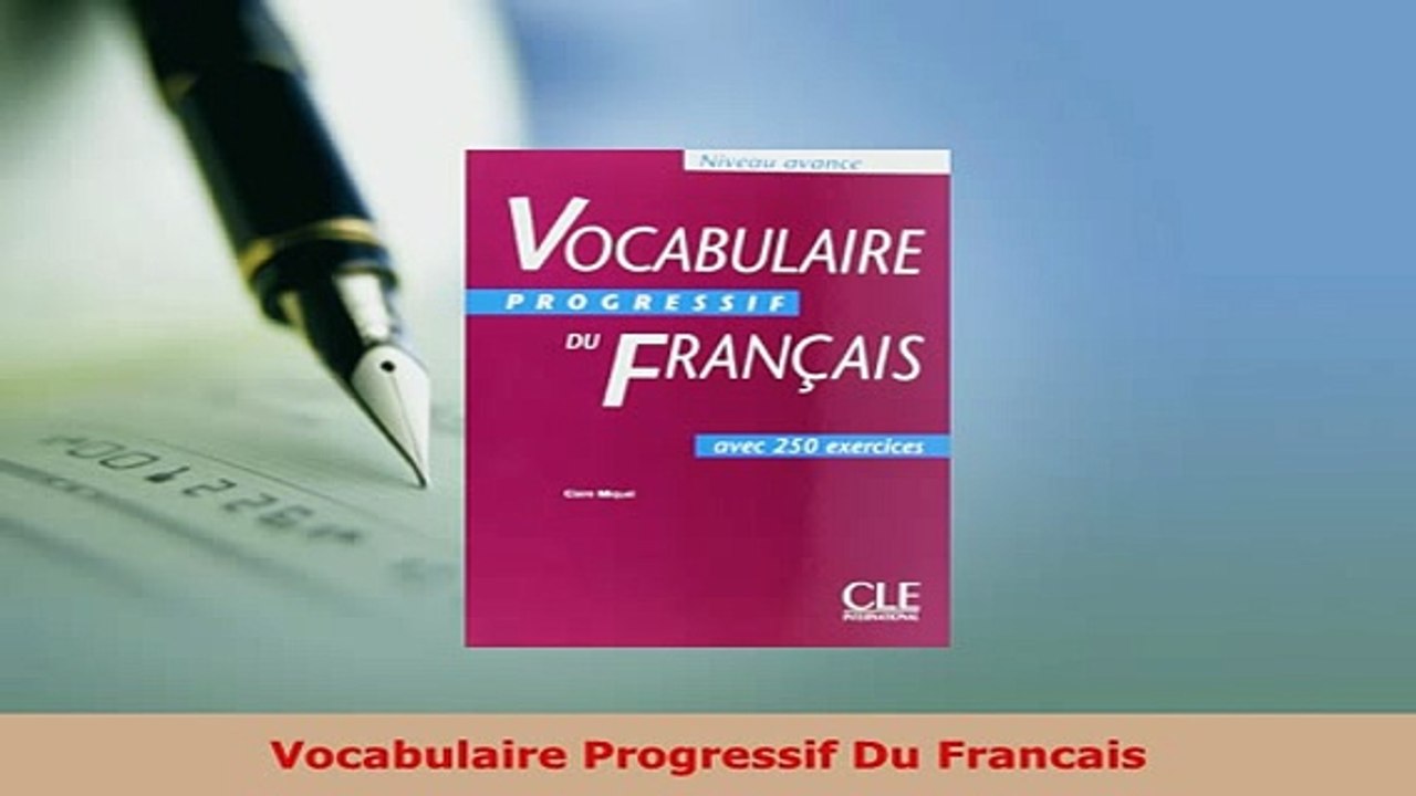 PDF  Vocabulaire Progressif Du Francais Download Online