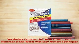 PDF  Vocabulary Cartoons SAT Word Power Learn Hundreds of SAT Words with Easy Memory PDF Full Ebook