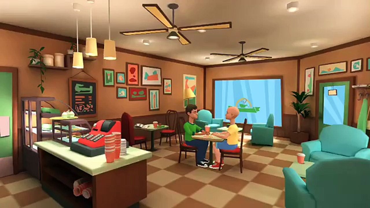 Caillou behaves at the cafe and gets ungrounded: Requested (Plotagon)