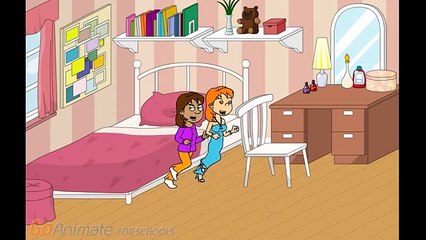 Dora and Rosie Breaks on leg Diego and Caillou/Grounded