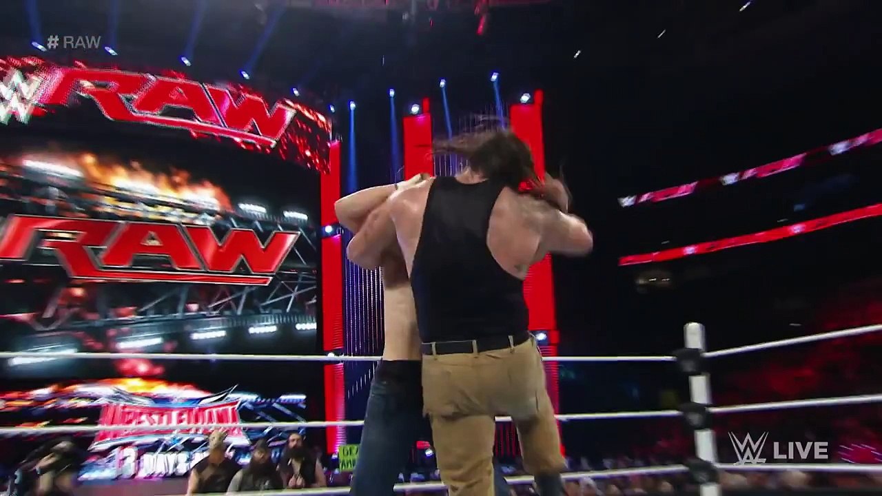 Dean Ambrose vs. Braun Strowman- Raw, March 21, 2016